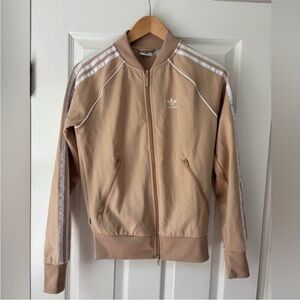 Adidas Women's Tan Track Jacket and Pants set